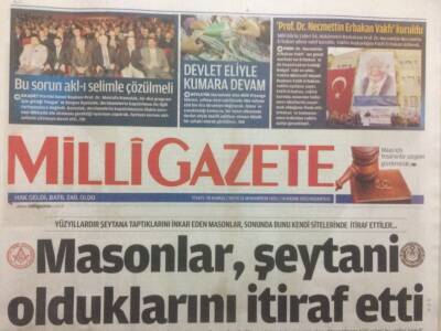 Milli Gazete Gazetesi 18 Kasım 2013 - Masonlar, Şeytani Olduklarını İtiraf Etti GZ29621 - 1