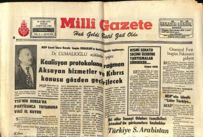 Milli Gazete Gazetesi 19 Ekim 1975 - YSEnin Bursada Partizanca Tutumuna Vali El Koydu GZ98811 - 1