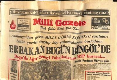 Milli Gazete Gazetesi 19 Eylül 1975 - Konyada Camilerden 107 Bin Lira Toplandı GZ98760 - 1