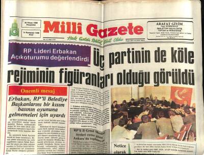 Milli Gazete Gazetesi 20 Nisan 1989 - RP Lideri Erbakan Açıkoturumu Değerlendirdi GZ77068 - 1