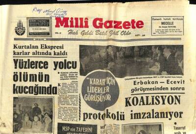 Milli Gazete Gazetesi 22 Ocak 1974 - Binlerce Ton Margarin Tereyağı Diye Satılıyor - Konya Köylerinde Kurtlar Ağıllara Saldırıyorlar GZ98584 - 1