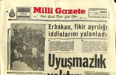 Milli Gazete Gazetesi 25 Mart 1974 - Libya , Petrolünü Üç Ayrı Fiyatla Satacak - Erbakan , Fikir Ayrılığı İddialarını Yalanladı GZ98572 - 1