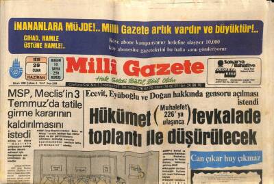 Milli Gazete Gazetesi 29 Haziran 1979 - OPEC Toplantısında Petrol Fiatlarına Üç Ay İçin Yüzde 35 Oranında Zam Kararı Alındı GZ98324 - 1