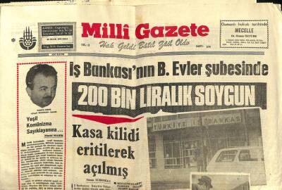 Milli Gazete Gazetesi 29 Ocak 1974 - İş Bankasının B. Evler Şubesinde 200 Bin Liralık Soygun GZ98598 - 1
