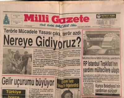 Milli Gazete Gazetesi 30 Nisan 1991 - RP İstanbul Teşkilatının Yardımı Mültecilere Ulaştı GZ85322 - 1