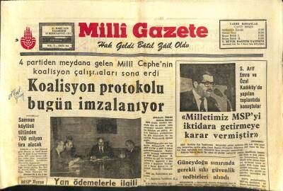 Milli Gazete Gazetesi 31 Mart 1975 - Karadeniz Sahilleri Kaçak Sigaralarla Dolup Taşıyor GZ98672 - 1