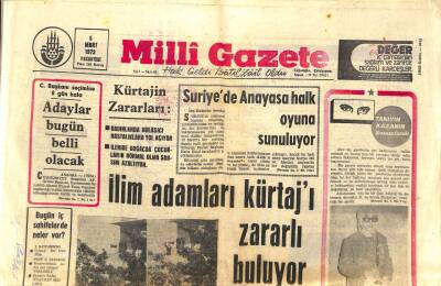 Milli Gazete Gazetesi 5 Mart 1973 - İlim Adamları Kürtajı Zararlı Buluyor GZ98715 - 1