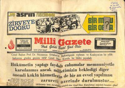 Milli Gazete Gazetesi 5 Nisan 1976 - Pakistanın Büyük Mütefekkiri İkbal Bugün Anılıyor GZ98658 - 1