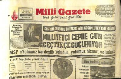 Milli Gazete Gazetesi 5 Temmuz 1975 - Osma CHP Milliyetçi Partilerin Başarısını Kıskanıyor GZ98579 - 1