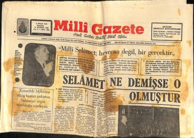 Milli Gazete Gazetesi 6 Aralık 1976 - DESİYAB , İlk Faizsiz Kredisini Bir İşçi Kuruluşuna Verecek GZ98339 - 1