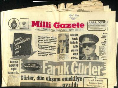 Milli Gazete Gazetesi 6 Mart 1973 - Bakanlar Kurulu Gürlerin İstifa Yazısını Kabul Etti GZ98683 - 1