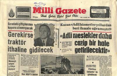 Milli Gazete Gazetesi 6 Nisan 1974 - Bağ-Kura Giren Sigortalı Sayısı 800 Bini Geçti GZ98815 - 1