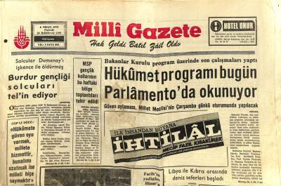 Milli Gazete Gazetesi 6 Nisan 1975 - Kıbrıslı Rumlar , Türklere Ait Malları Yağma Ve Tahrip Ediyor GZ98668 - 1