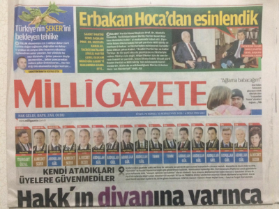 Milli Gazete Gazetesi 6 Ocak 2015 - Erbakan Hocadan Esinlendik, Hakkın Divanına Varınca GZ27224 - 1