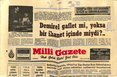 Milli Gazete Gazetesi 7 Haziran 1974 - Hindistanda Çiçek Salgınında Altı Ay İçinde 25 Bin Kişi Öldü GZ98739 - 1