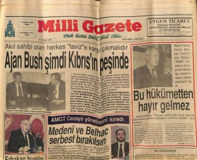 Milli Gazete Gazetesi 7 Temmuz 1991 - Arafat ABDden Hiç Kimseye Hayır Gelmez GZ77075 - 1