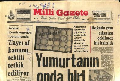 Milli Gazete Gazetesi 9 Mart 1974 - Karstaki Yangında 12 Dükkan Kül Oldu - Doğuda Yem Sıkıntısı Çekilmez Bir Hal Aldı GZ98369 - 1
