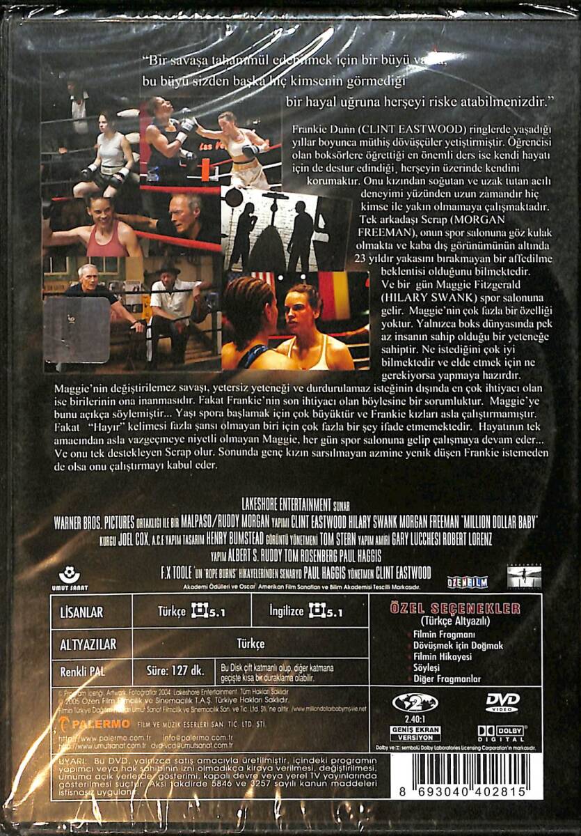 Million Dollar Baby / Milyonluk Bebek DVD (Sıfır) DVD2756 - 2