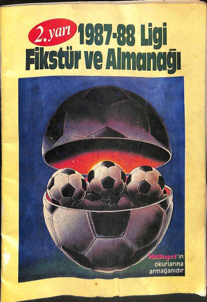 Milliyet 1987 - 1988 Ligi Fikstür Ve Almanağı NDR90524 - 1