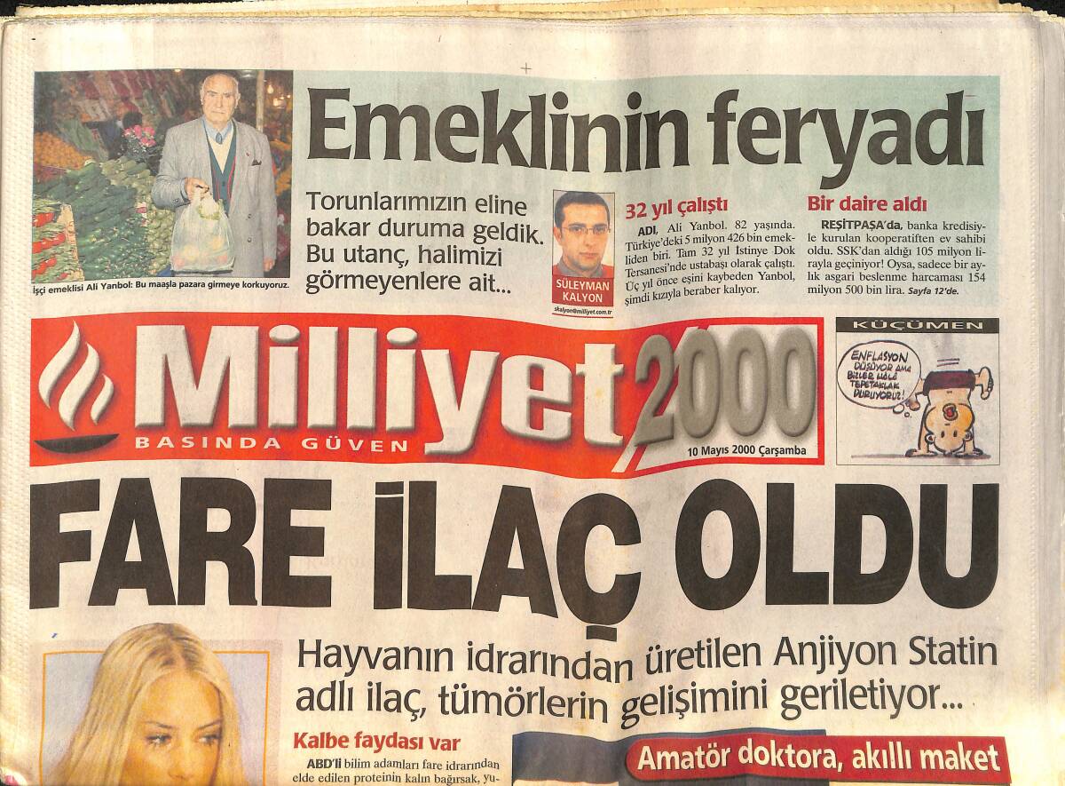 Milliyet 2000 Gazetesi 10 Mayıs 2000 - Memoli İzdihamı - Dekolte Üste Çıktı GZ157485 - 1