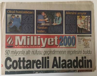 Milliyet 2000 Gazetesi 18 Eylül 2000 - Volkan Konak Maçka Türküsünü İngilizce Düet Olarak Okudu GZ13529 - 2