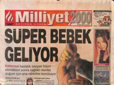 Milliyet 2000 Gazetesi 25 Mart 2000 - Süperstar Ajda Pekkan , Barda İçkiyi Fazla Kaçırdı GZ84882 - 1