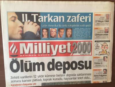 Milliyet 2000 Gazetesi 28 Mayıs 2000 - Büyük İhmal Ölüm Saçıyor GZ6763 - 1