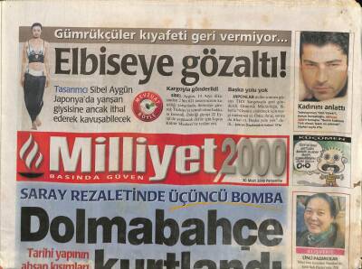Milliyet 2000 Gazetesi 30 Mart 2000 - İşte TÜBİTAKın Savaş Planı - Dolmabahçede Yapının Ahşap Kısımları Kurtlandı GZ96673 - 1