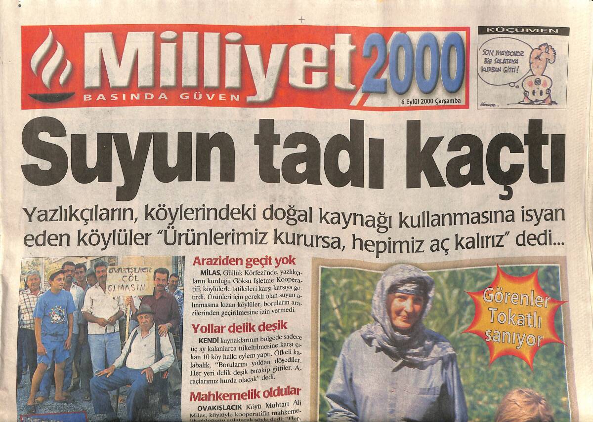 Milliyet 2000 Gazetesi 6 Eylül 2000 - Demet Şener Derin Dekoltesiyle İlgi Topladı - Pınar Eliçe Coştu GZ157411 - 1