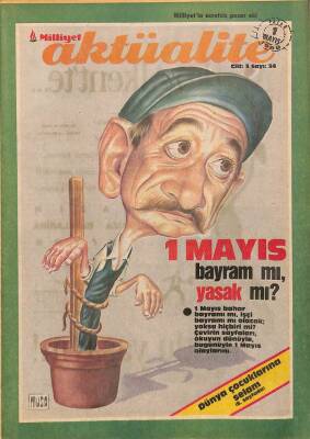 MİLLİYET AKTÜALİTE 1 MAYIS 1988 - ALTIN AYAKKABIYA UZANAN İKİ ALTIN AYAK TANJU ÇOLAK DRG561 - 1