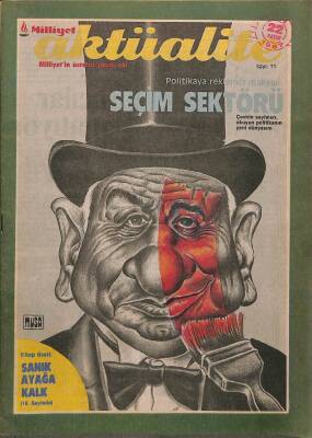 MİLLİYET AKTÜALİTE 22 KASIM 1987 POLİTİKAYA REKLAMCI MAKYAJI SEÇİM SEKTÖRÜ DRG556 - 1