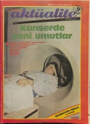 Milliyet Aktüalite Dergisi 13 Mart 1988 - Kanserde Yeni Umutlar NDR69104 - Gökçekoleksiyon