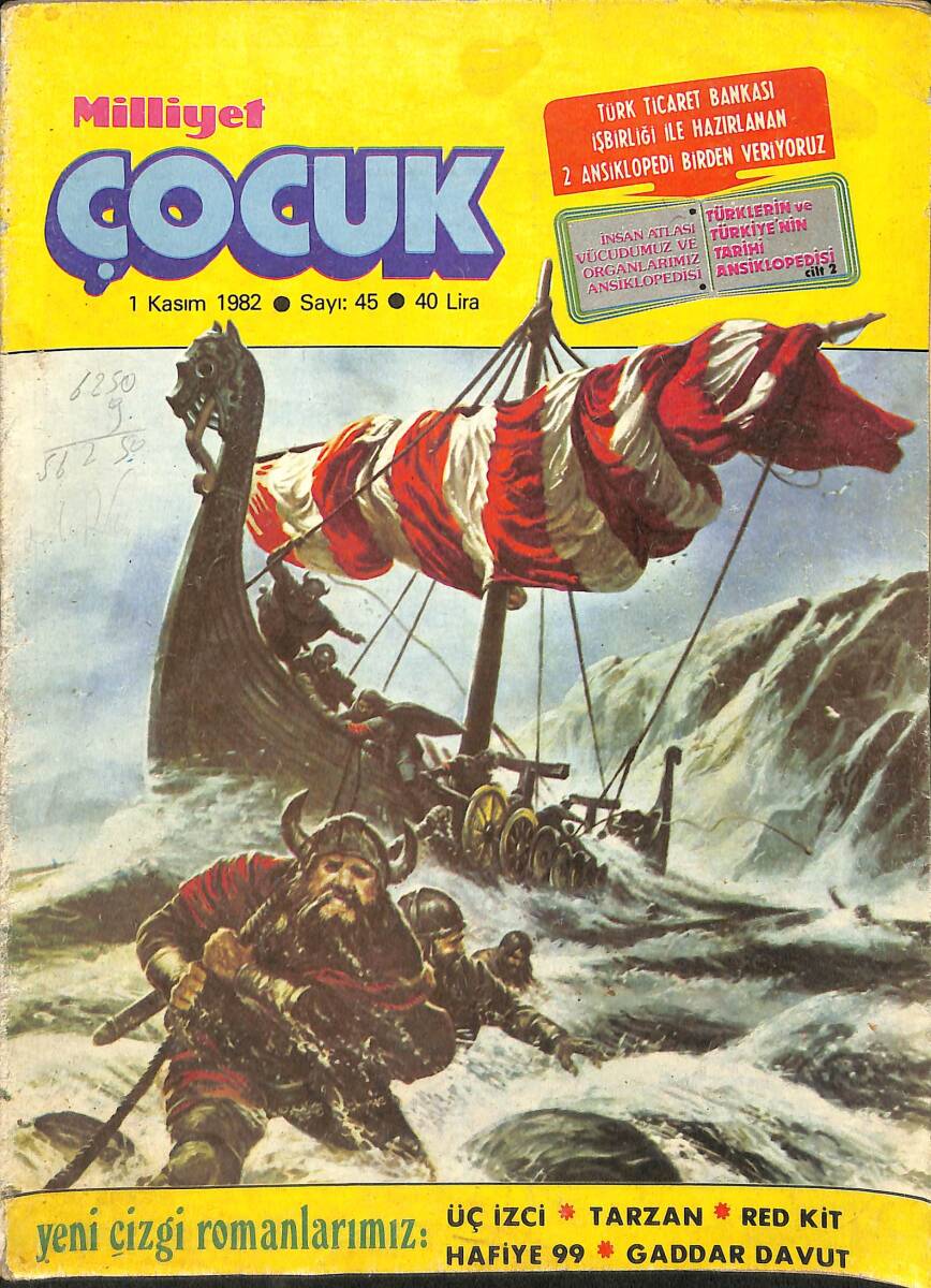 Milliyet Çocuk 1 Kasım 1982 Sayı: 45 - Red Kit - Üç İzci - Kronos 