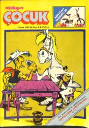 Milliyet Çocuk 1 Şubat 1982 Sayı: 6 - Red Kit - Baytekin - Tarzan - Şimşek Santrafor NDR97426 - Gökçekoleksiyon