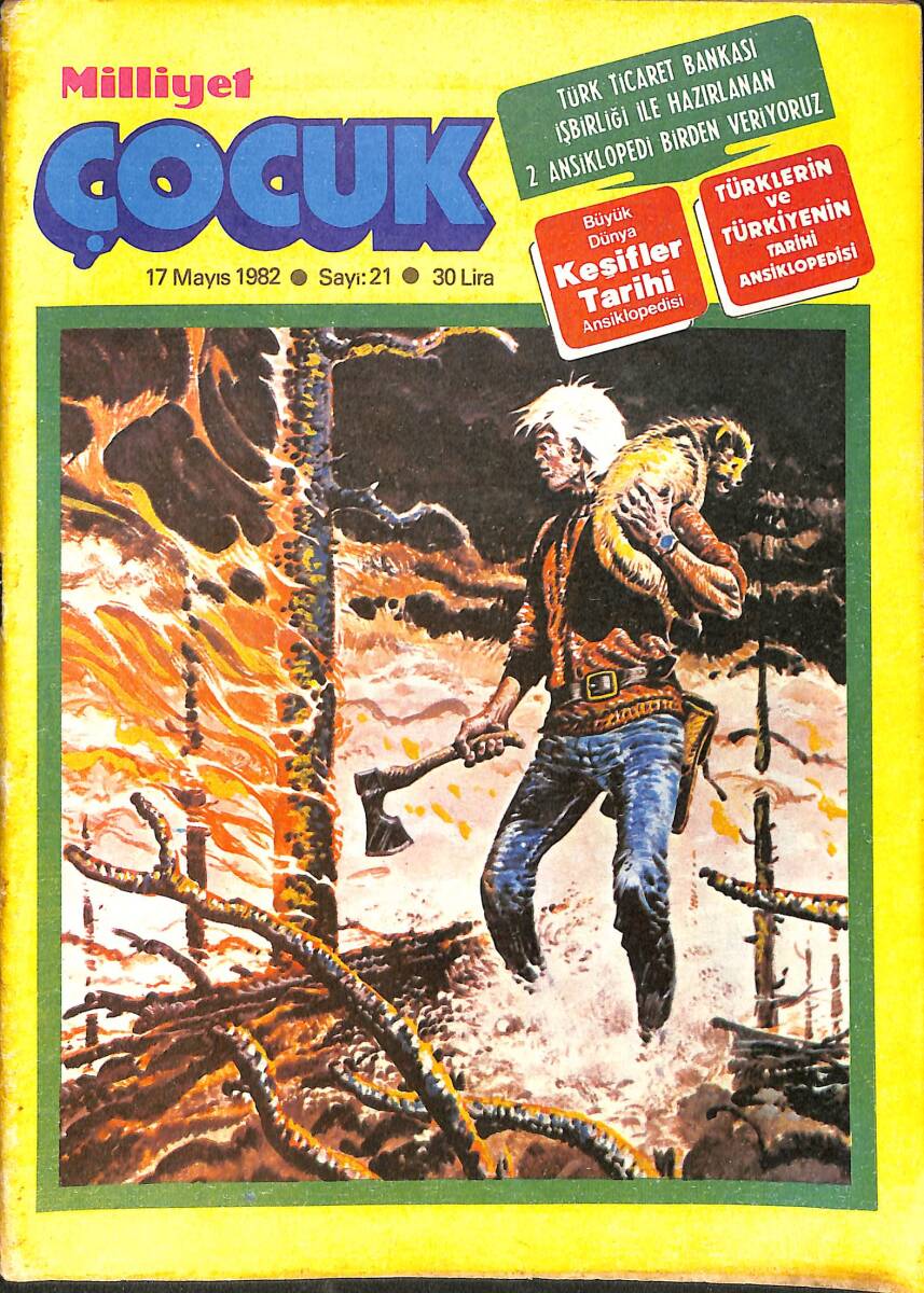 Milliyet Çocuk 10 Mayıs 1982 Sayı: 20 - Red Kit - Tarzan - Demir Yumruklu Adam NDR97435 - 1