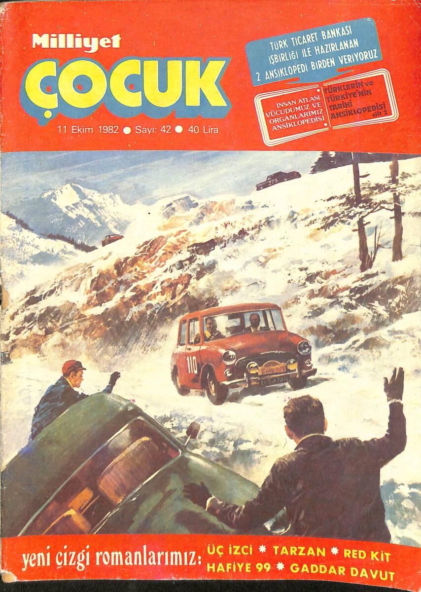Milliyet Çocuk 11 Ekim 1982 Sayı: 42 - Red Kit - Kronos - Tarzan - Gaddar Davut - Cim Cime - Yeşil Mumya NDR98190 - 1