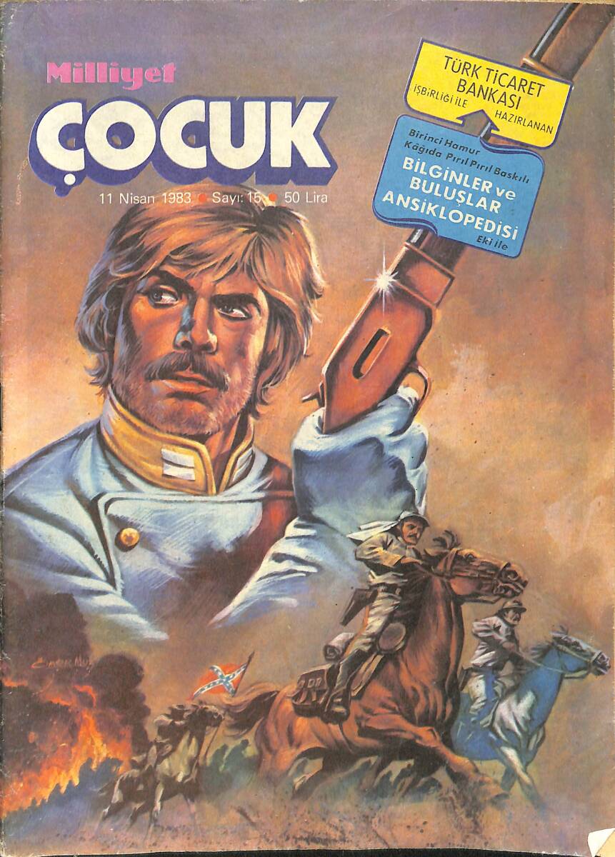 Milliyet Çocuk 11 Nisan 1983 Sayı: 15 - Beşler Çetesi - Red Kit - Gaddar Davut - Çılgınlar Ormanı NDR98208 - 1