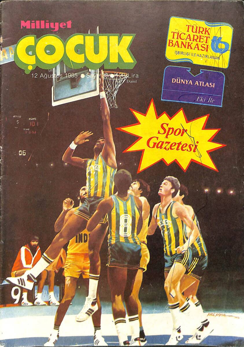 Milliyet Çocuk 12 Ağustos 1985 Sayı: 33 - Red Kit - Şirinler - Siyah Kısrak NDR97345 - 1
