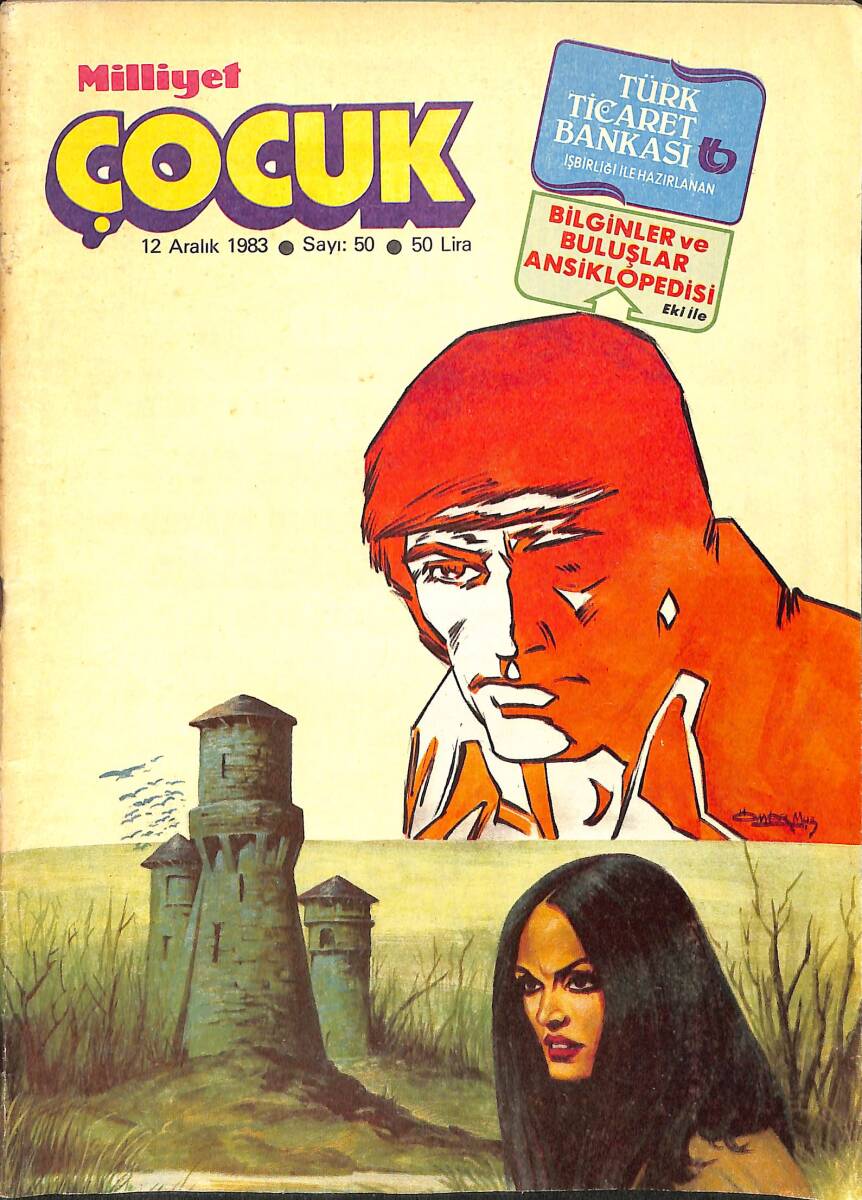 Milliyet Çocuk 12 Aralık 1974 Sayı: 50 - Red Kit - Bob Morane - Kırk Ambar - Siyah Kısrak NDR97341 - 1