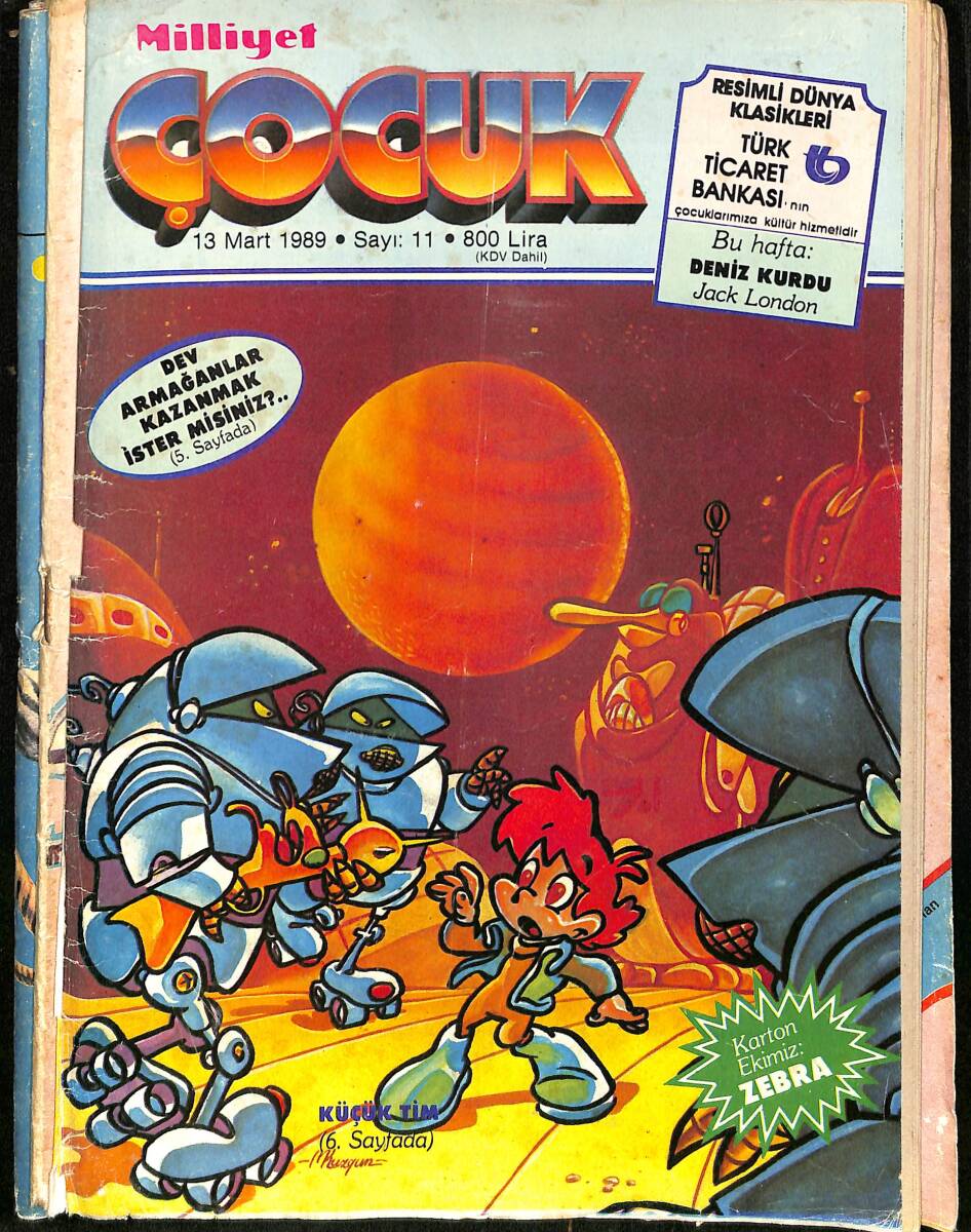 Milliyet Çocuk 13 Mart 1989 Sayı: 11 - Red Kit NDR98075 - 1