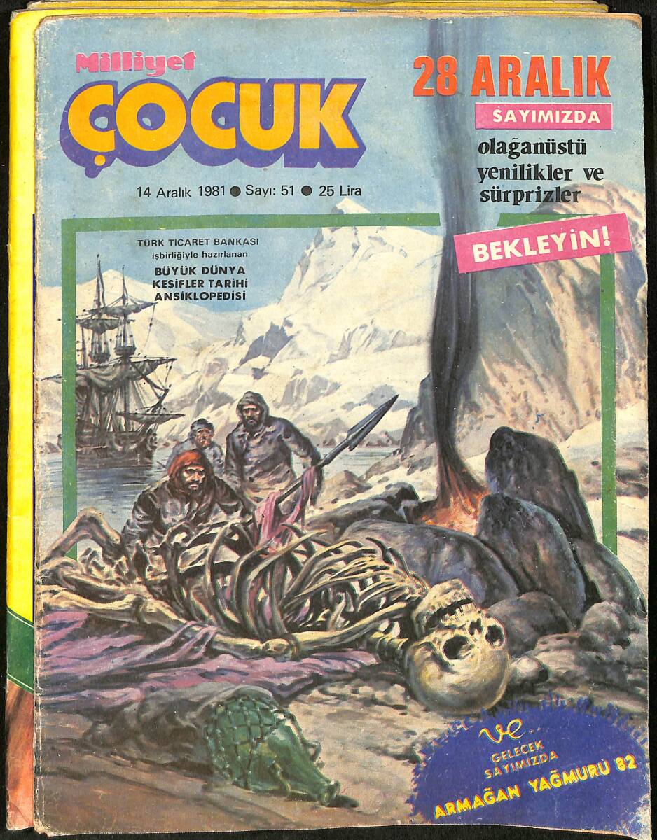 Milliyet Çocuk 14 Aralık 1981 Sayı: 51 - Red Kit - Tarzan - Demir Yumruklu Adam NDR98334 - 1