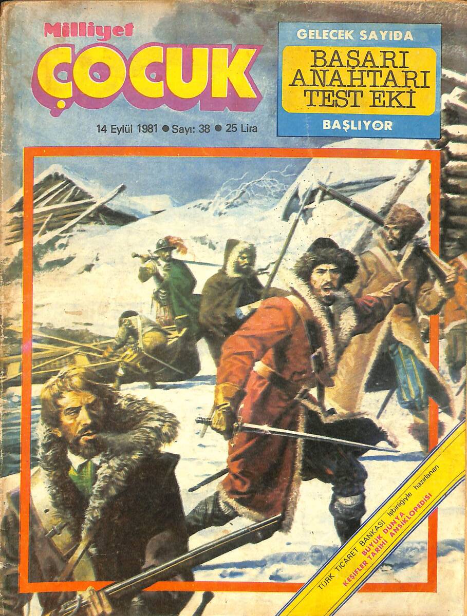 Milliyet Çocuk 14 Eylül 1981 Sayı: 38 - Tarzan - Yeni Gazete - Yıldırım Teğmen - Demir Yumruklu Adam NDR97322 - 1