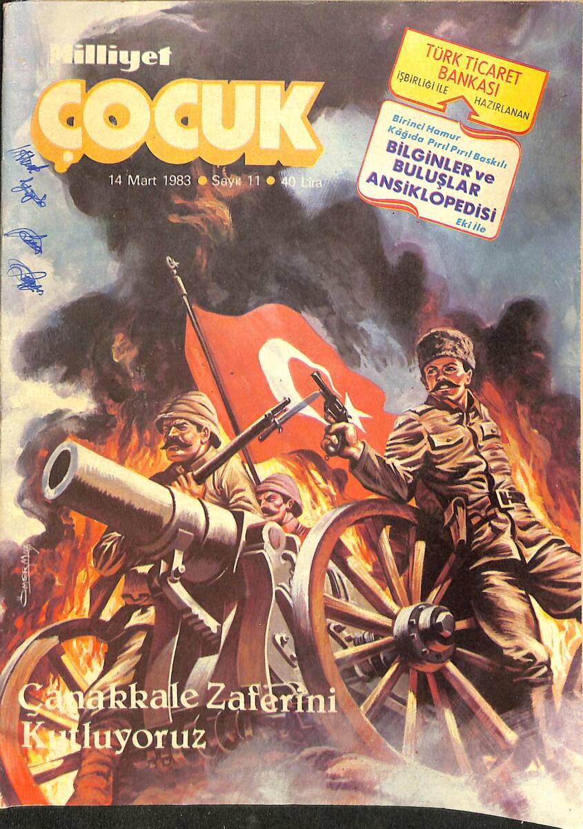 Milliyet Çocuk 14 Mart 1983 Sayı: 11 - Beşler Çetesi - Red Kit - Baytekin NDR97440 - 1