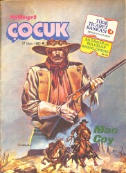 Milliyet Çocuk 17 Ekim 1983 Sayı: 42 - Red Kit - Devlerin Öfkesi - Siyah Kısrak NDR97361 - Gökçekoleksiyon