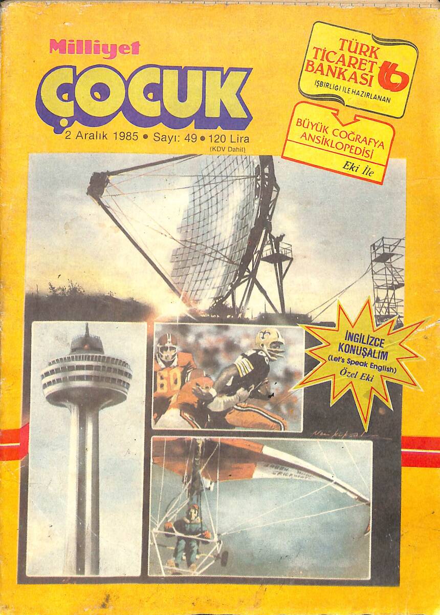 Milliyet Çocuk 2 Aralık 1985 Sayı: 49 - Red Kit - Ormanlar Kralı Robin - Kaptan Cousteau NDR97333 - 1