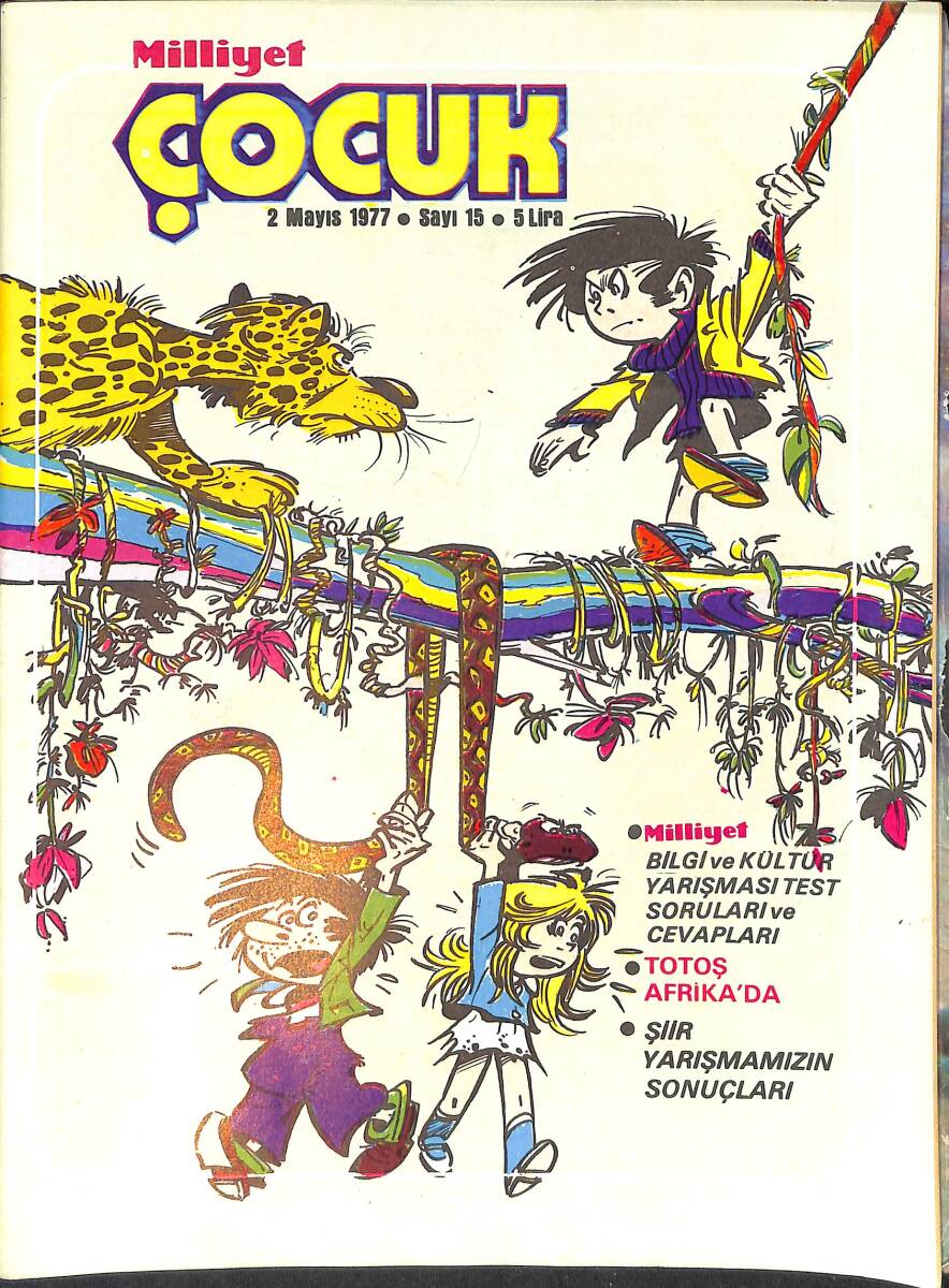 Milliyet Çocuk 2 Mayıs 1977 Sayı: 15 - Uzay Çocukları - Pembe Panter - Fenerbahçeli Cemil Futbol Öğretiyor NDR98160 - 1