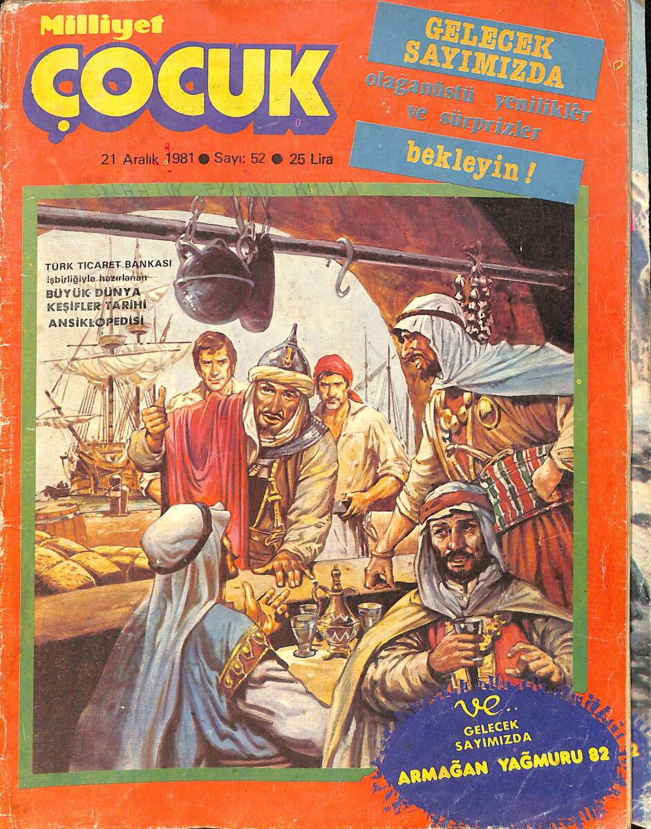Milliyet Çocuk 21 Aralık 1981 Sayı: 52 - Red Kit - Tarzan - Kırk Ambar NDR98335 - 1
