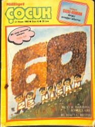 Milliyet Çocuk 21 Nisan 1980 Sayı: 16 - Uzay Çocukları - Çizgi Roman Mevcut Değildir. - Superman Balonlu Çiklet Reklamı NDR97389 - Gökçekoleksiyon