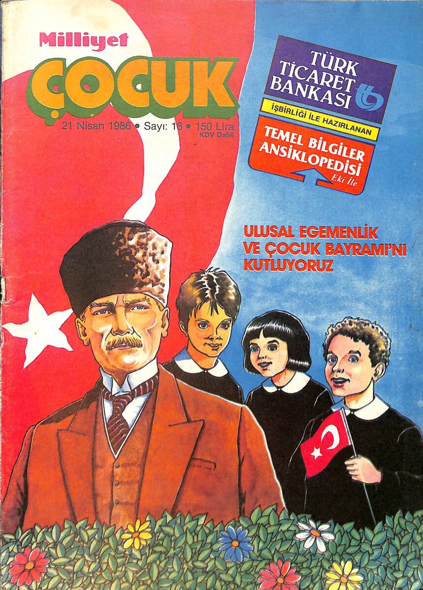 Milliyet Çocuk 21 Nisan 1986 Sayı: 16 - Şimşek Santrafor - Red Kit - Kaptan Cousteau NDR97416 - 1