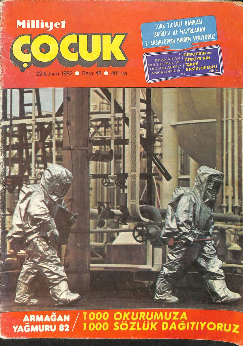 Milliyet Çocuk 22 Kasım 1982 Sayı: 48 - Red Kit - Kronos - Tarzan - Gaddar Davut - Cim Cime - Yeşil Mumya NDR98191 - 1